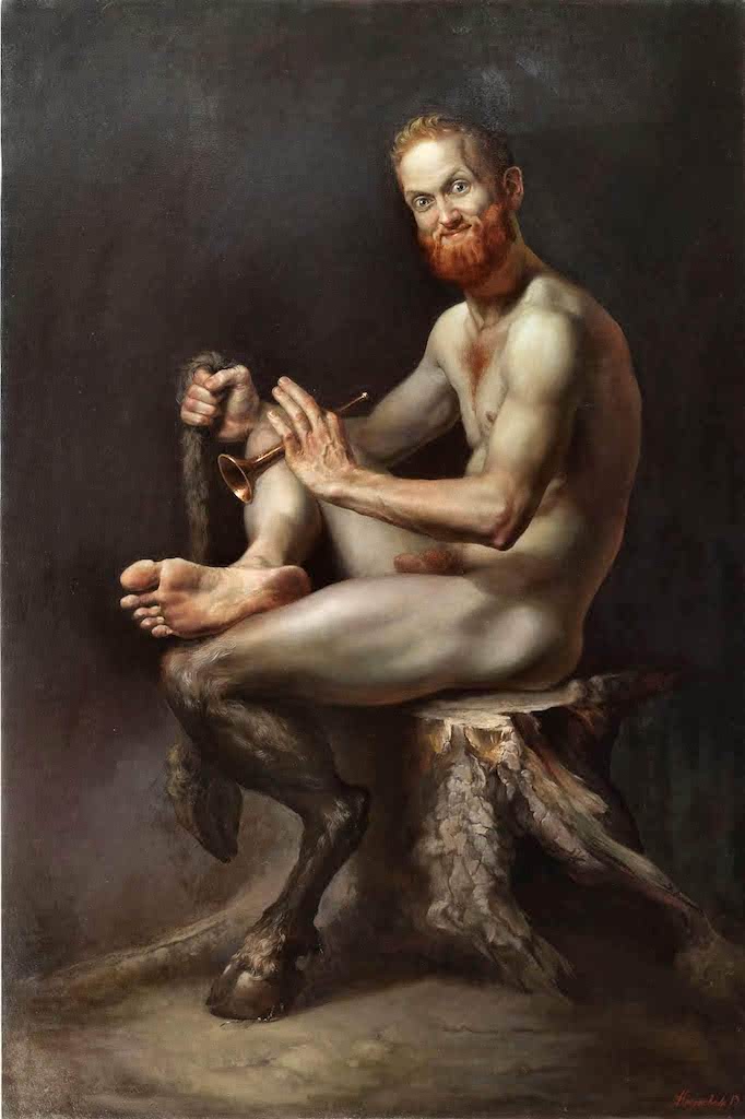 FAUN WITH A BARE FOOT, 80x120cm, 2017